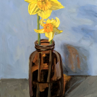 Daffodils. 14x11. Oil on canvas
