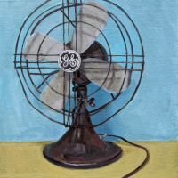 Fan.-20x16.-Oil-on-canvas-mounted-on-panel.