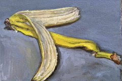 Banana Peel. 9x12. Oil on canvas mounted on panel.