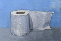 Toilet Paper. 9x12. Oil on panel.