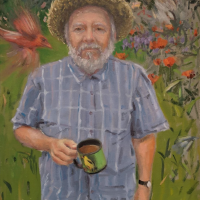 Having the Right Mug. 16x12. Oil on linen.