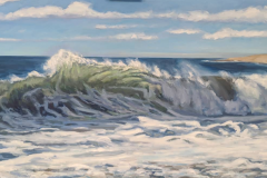 North Beach Wave. 30x48. Oil on canvas